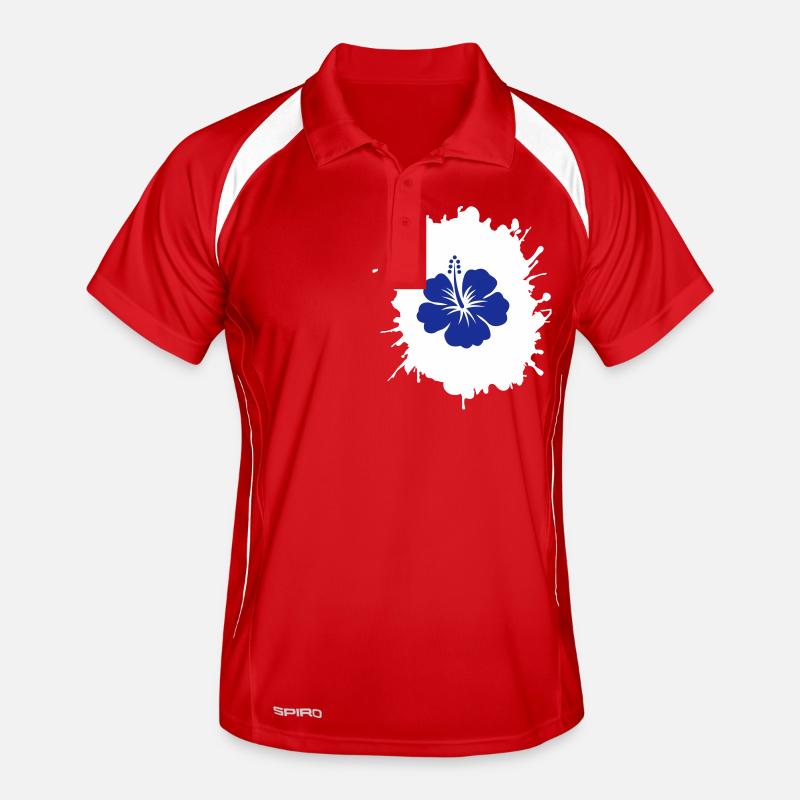 Hibiscus blobs Men's Polo breathable