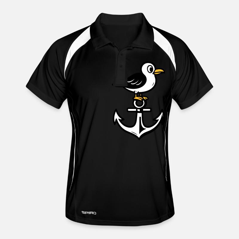 Möwe Anker Comic Männer Polo atmungsaktiv