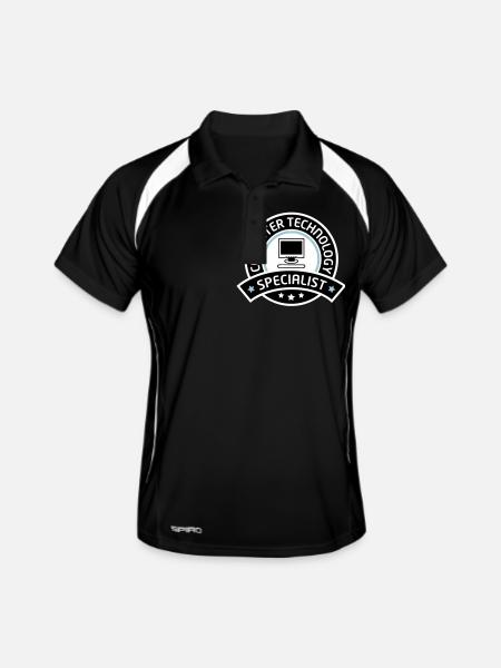 spécialiste de la technologie informatique - Polo respirant Homme - noir/blanc - Devant
