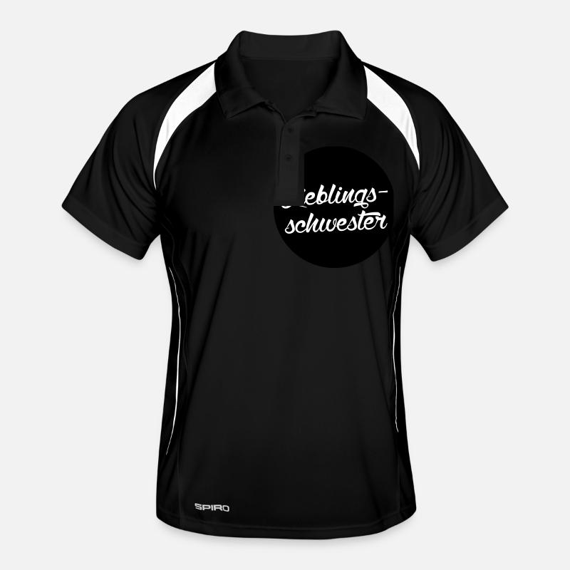 Lieblingsschwester - Männer Polo atmungsaktiv - Schwarz/Weiß
