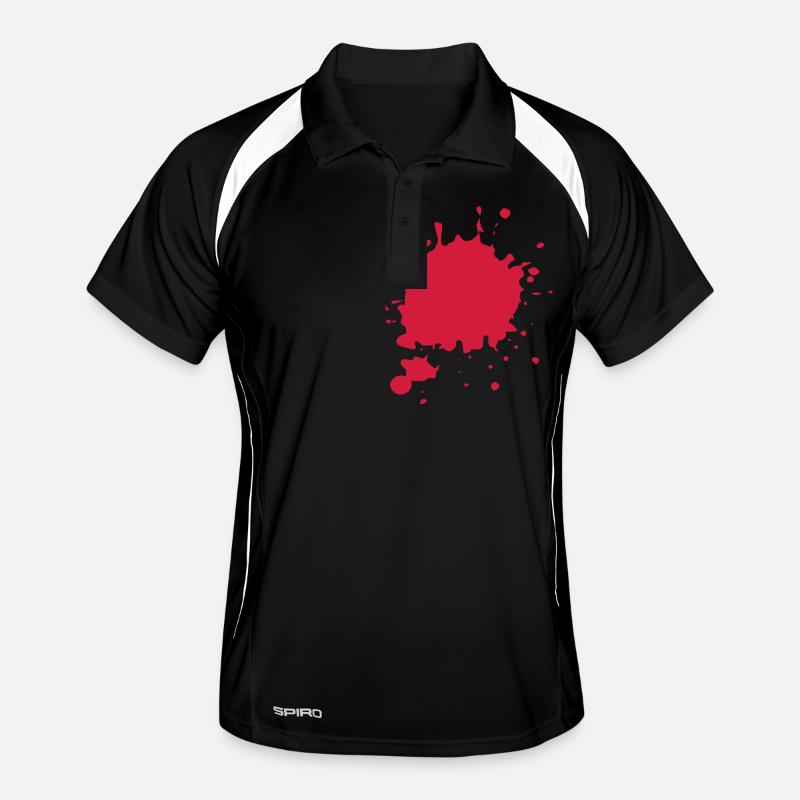Blood / Ink / Graffiti Splatter Vector Men's Polo breathable