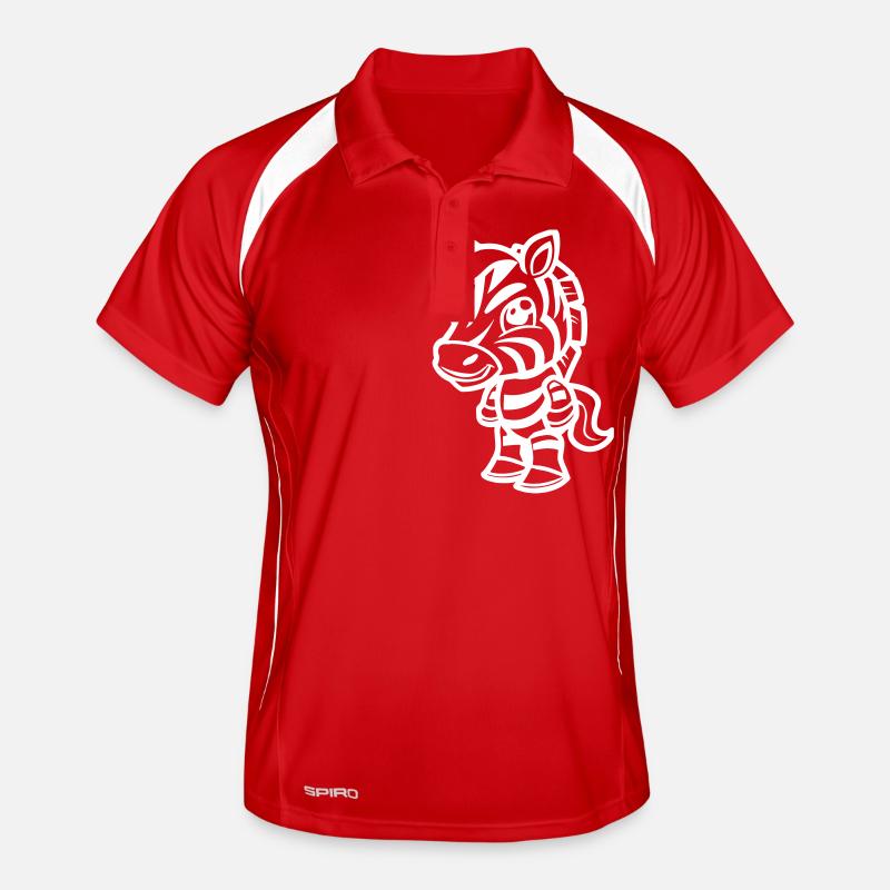 zebra comic Männer Polo atmungsaktiv