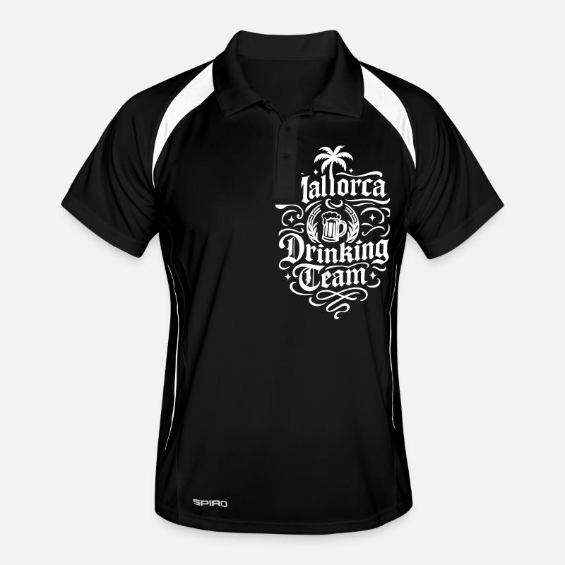 Mallorca Drinking Team - Men's Polo breathable - black/white