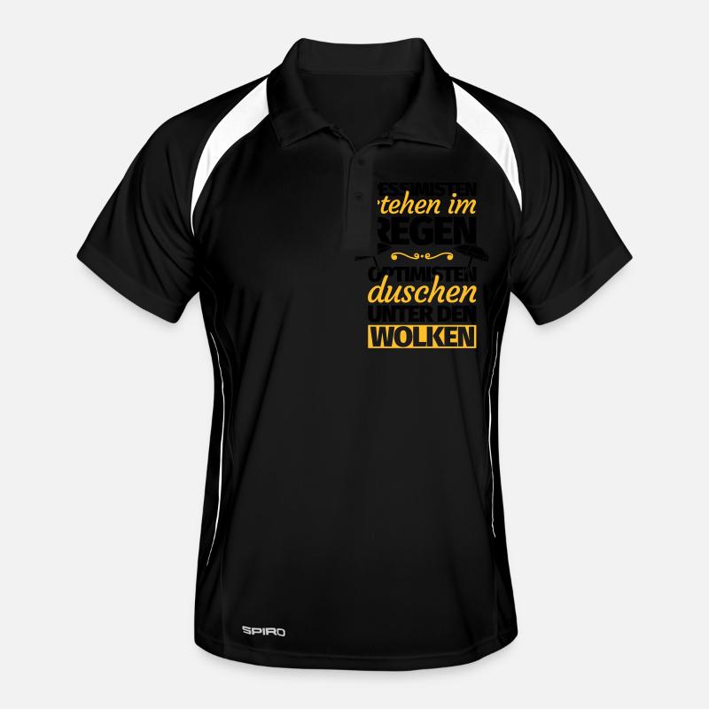 Optimist Optimismus lustiger Spruch Geschenk Männer Polo atmungsaktiv