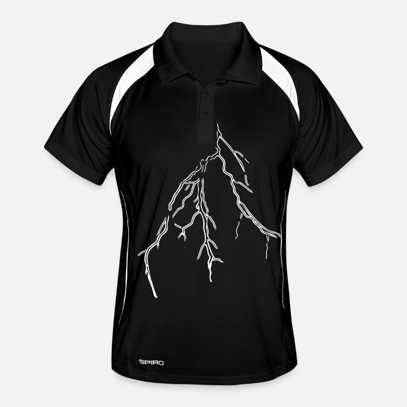 Temps Foudre Vector orage front orageux Polo respirant Homme