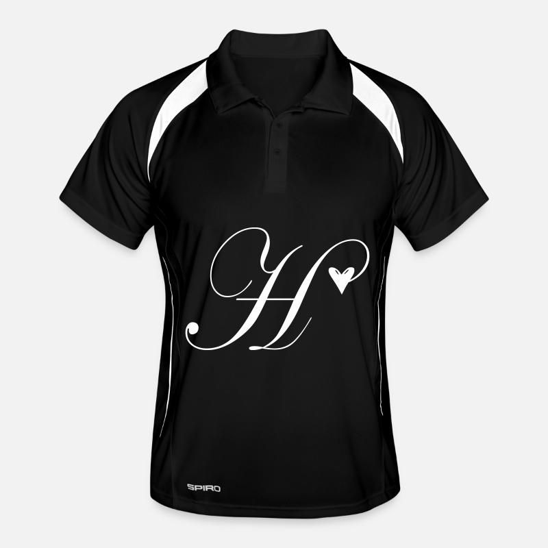 Monogram H Heart Vine Men's Polo breathable