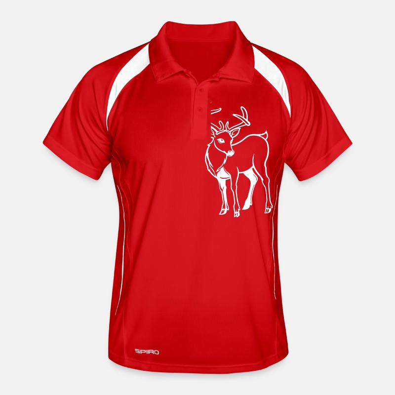 Cerf Cerf Bande dessinée Polo respirant Homme