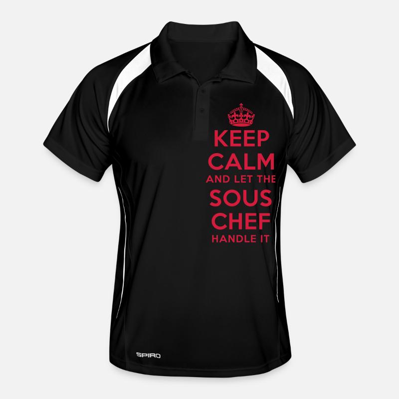 keep calm and let the sous chef handle it Männer Polo atmungsaktiv