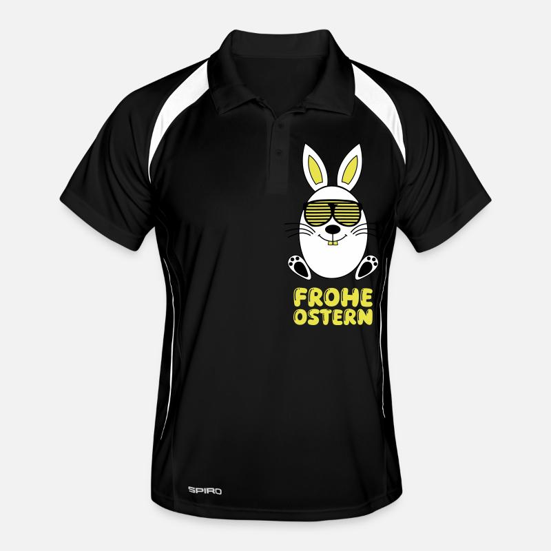 frohe ostern hase 1 Männer Polo atmungsaktiv