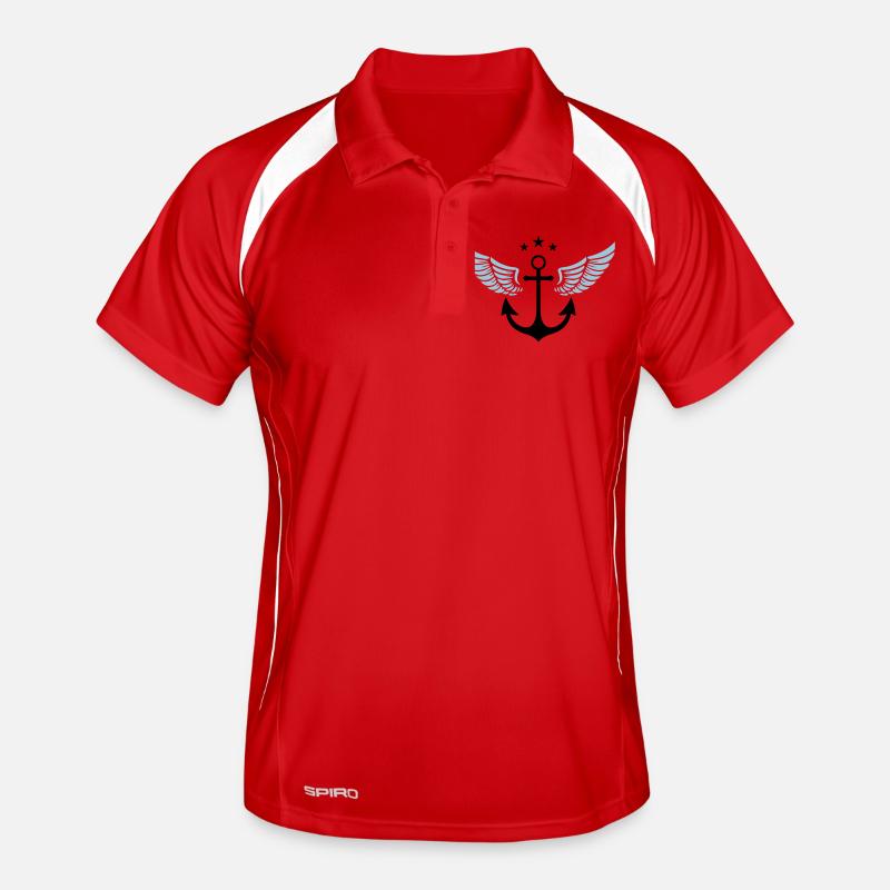 anker symbol Männer Polo atmungsaktiv