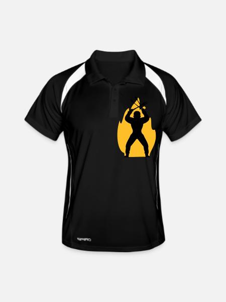 J’ai fait un feu ! - Polo respirant Homme - noir/blanc - Devant