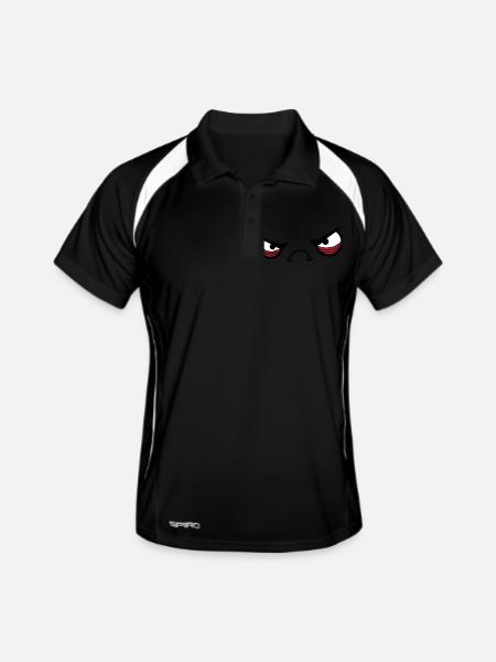 Angry Face - Men's Polo breathable - black/white - Front