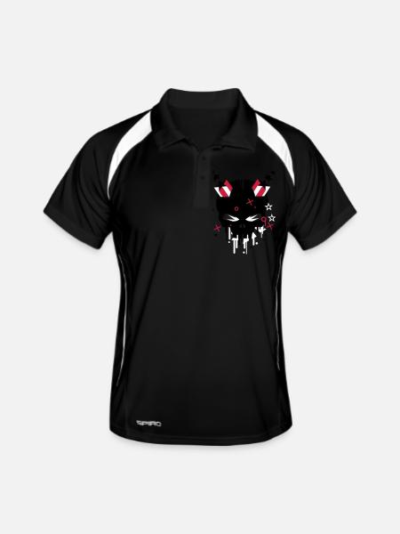 Cornes de diable - Polo respirant Homme - noir/blanc - Devant
