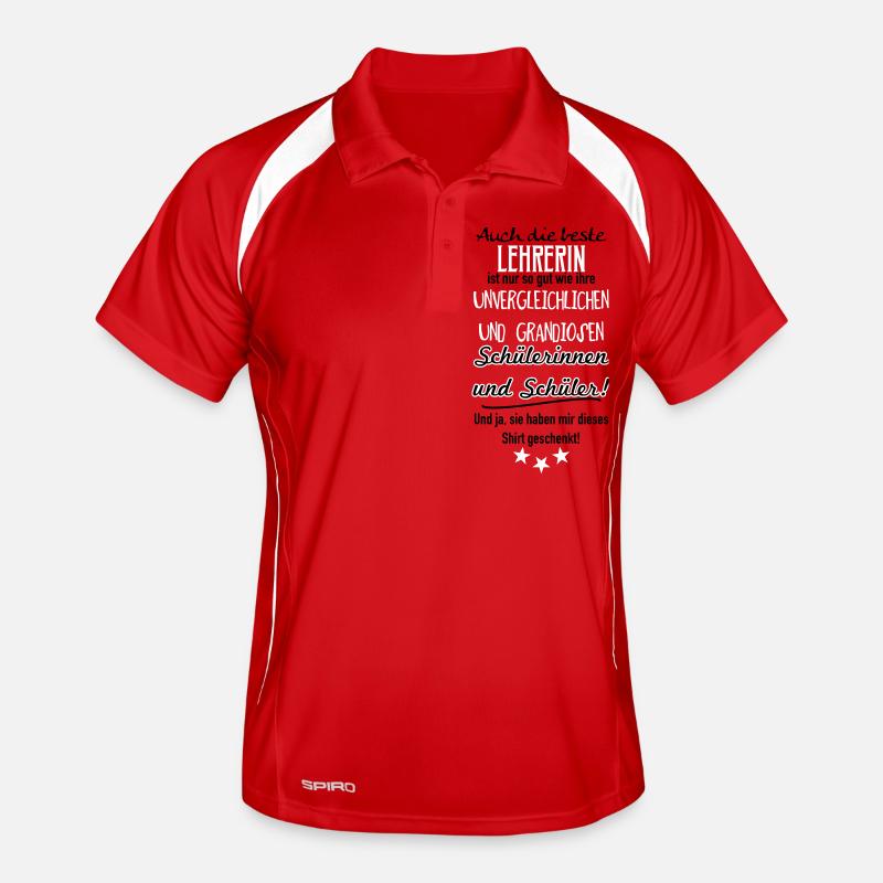Beste Lehrerin Shirt Männer Polo atmungsaktiv