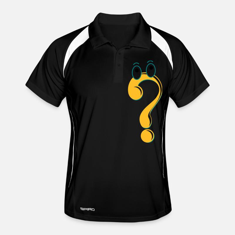 Question mark idée cadeau icône de caractère Comic Polo respirant Homme