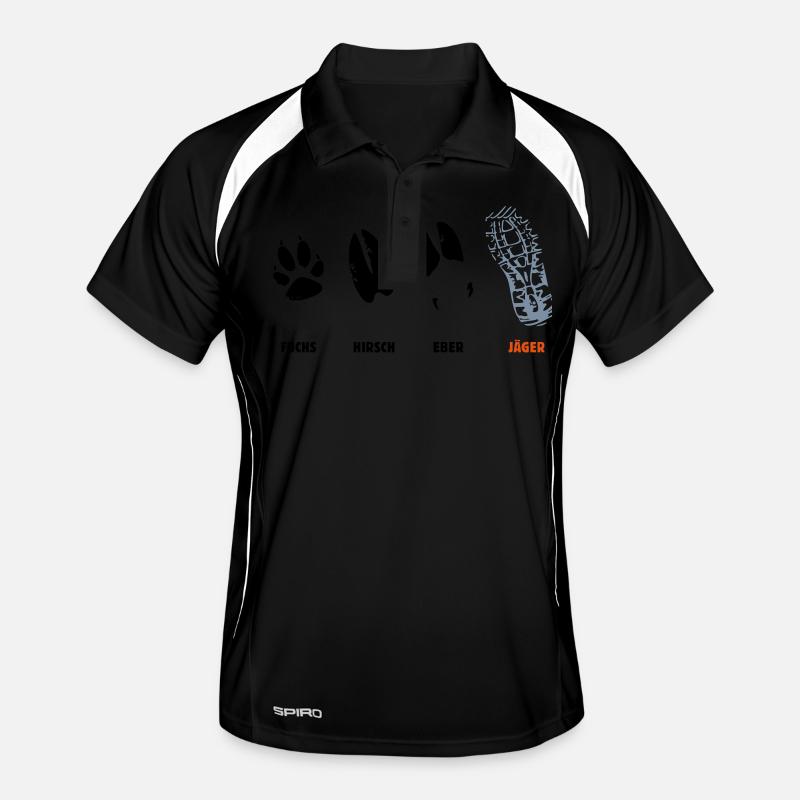 Fox, deer, boar, hunter, footstep, track Men's Polo breathable