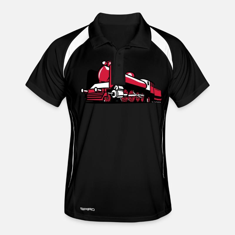 dampflok eisenbahn tender Männer Polo atmungsaktiv