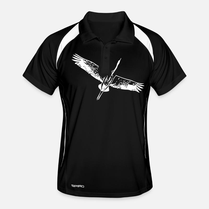 Héron oiseau en vol Polo respirant Homme