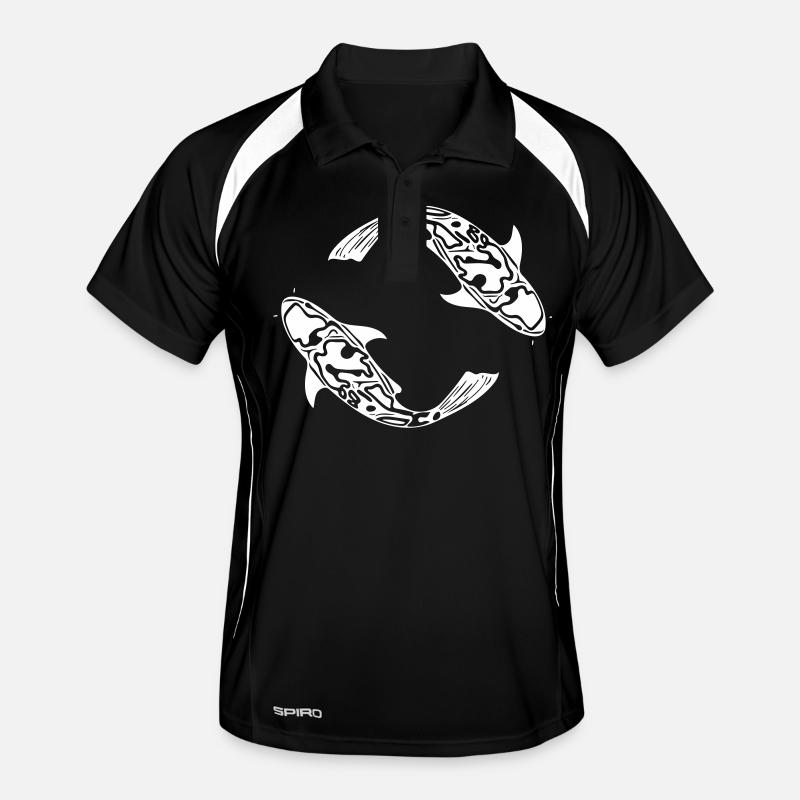 Deux poissons de carpe Koi Vector Polo respirant Homme