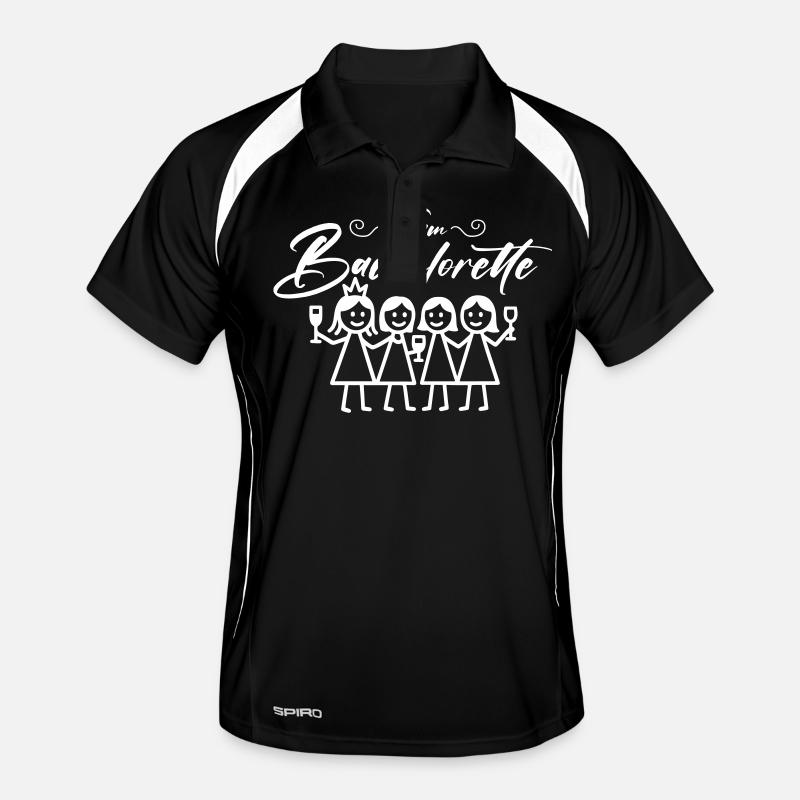 Bachelorette Team Girls - Men's Polo breathable - black/white