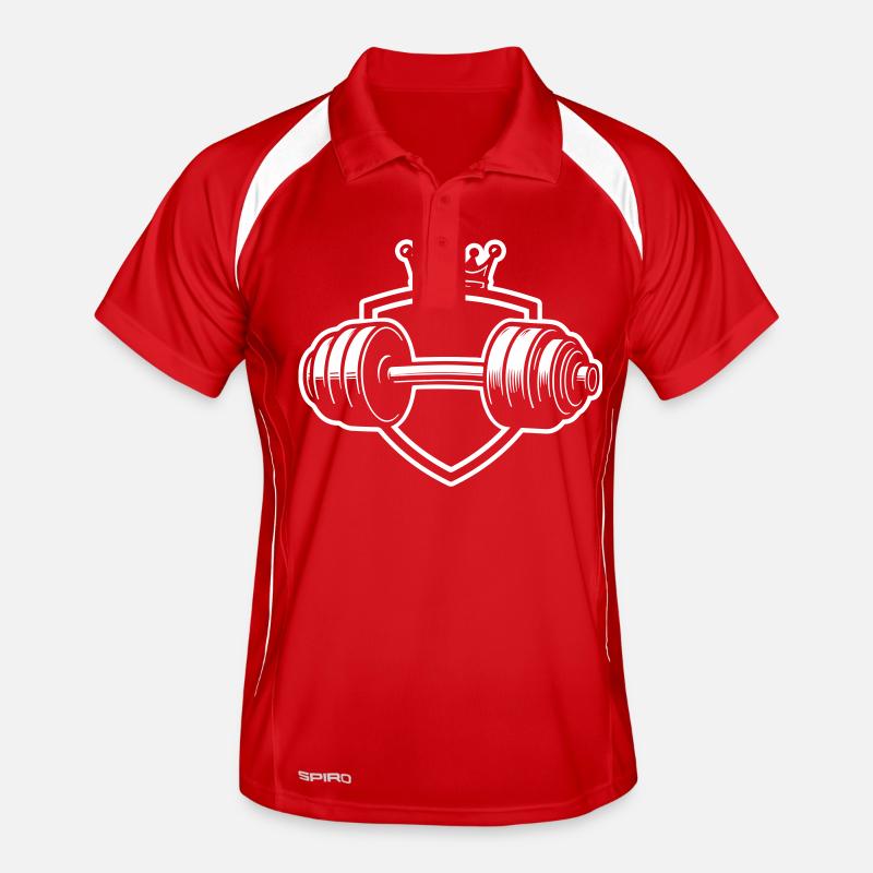 Dumbbell Gym Workout Logo Men's Polo breathable