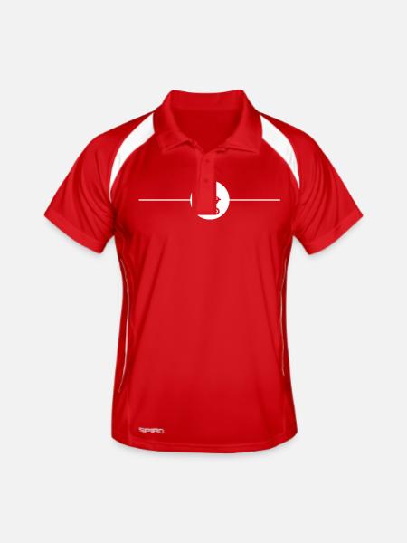 Grill Symbol Grilling - Men's Polo breathable - red/white - Front