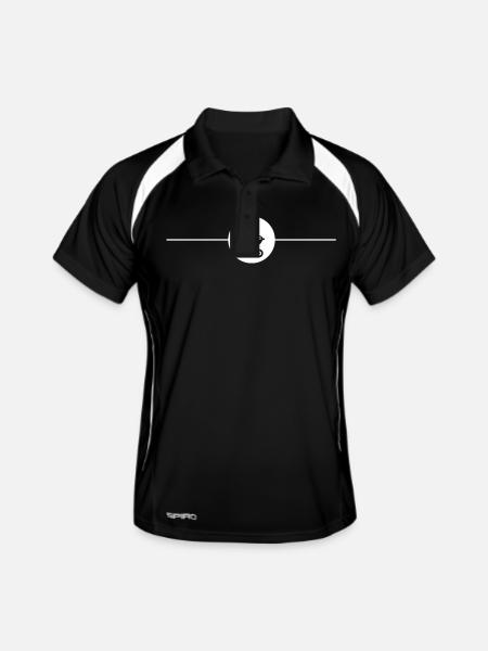 Symbole du gril Grillades - Polo respirant Homme - noir/blanc - Devant