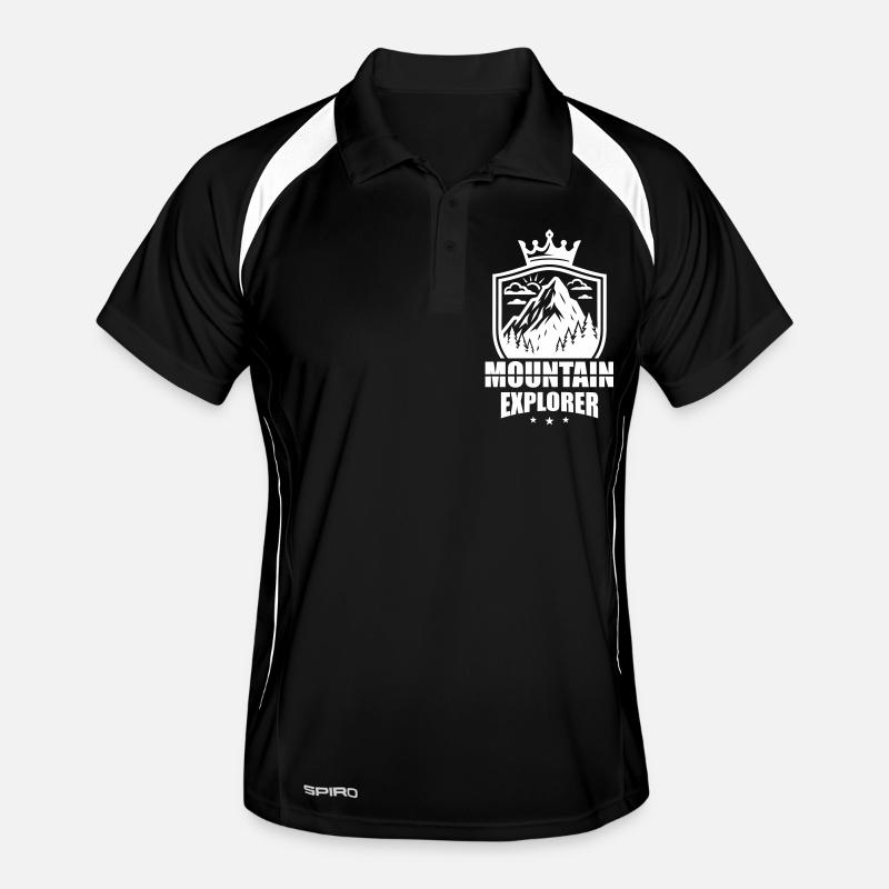 Exploring Mountains Saying Outdoor Men's Polo breathable