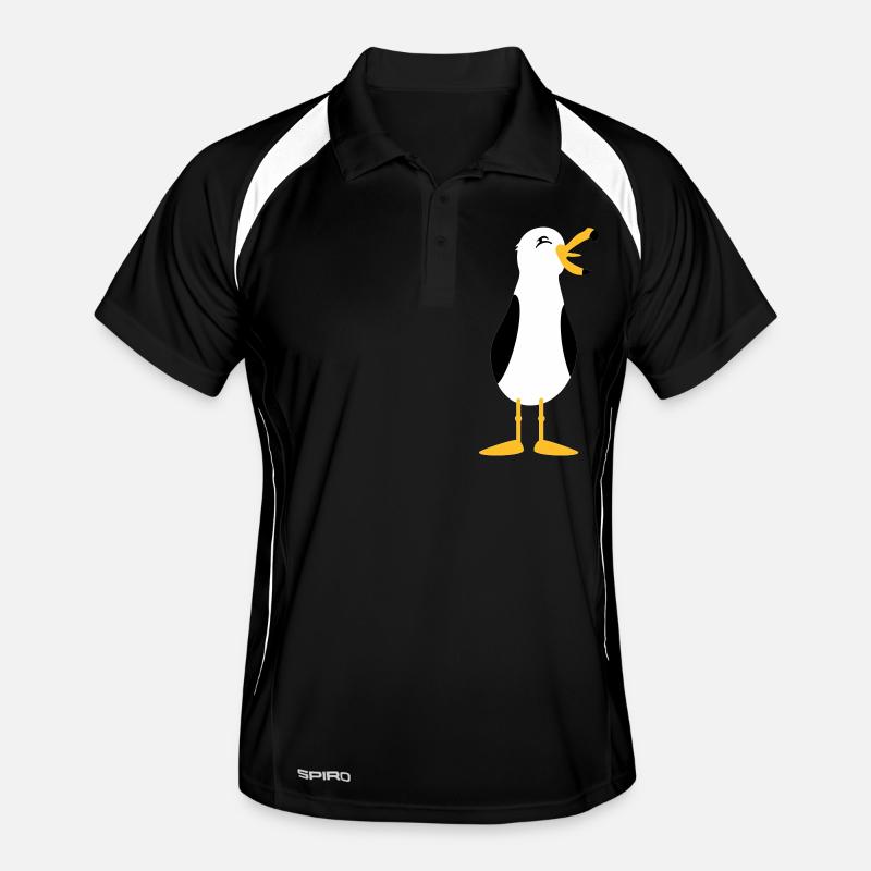 Möwe / seagull (3c) Männer Polo atmungsaktiv