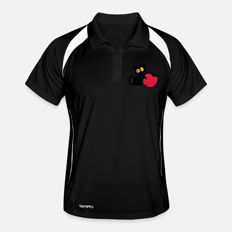 Kitten with apple Men's Polo breathable