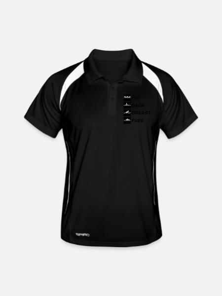 medleycorrected - Men's Polo breathable - black/white - Front