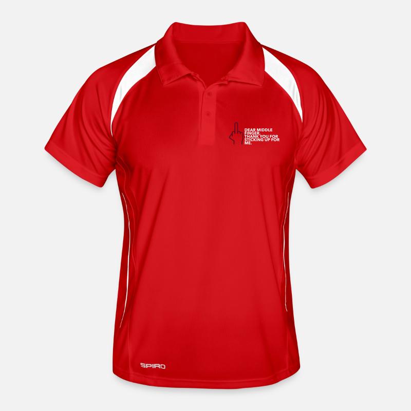Middle finger Men's Polo breathable