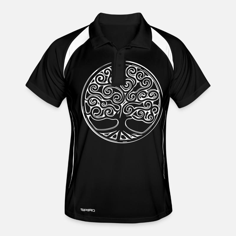 Lebensbaum Mandala Spirit Männer Polo atmungsaktiv