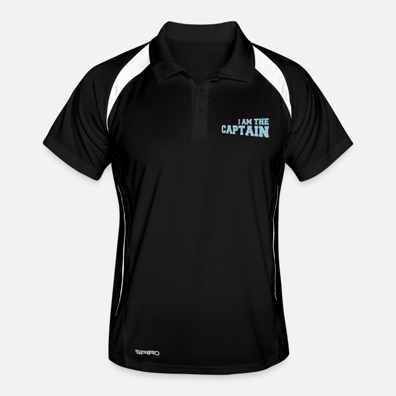 I Am The Captain Sailor Saying Text Quote Logo Men's Polo breathable