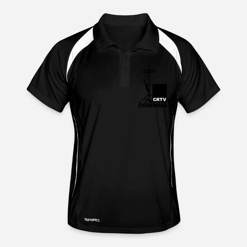 Creative Drumming and Hi Hat Cajon - Men's Polo breathable - black/white