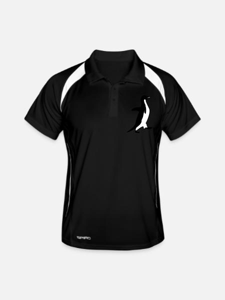 penguin - Polo respirant Homme - noir/blanc - Devant