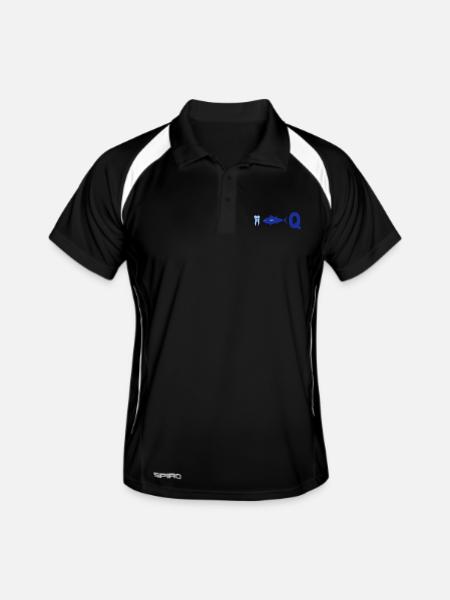 dent thon cul rebus humour dans ton q dr - Polo respirant Homme - noir/blanc - Devant