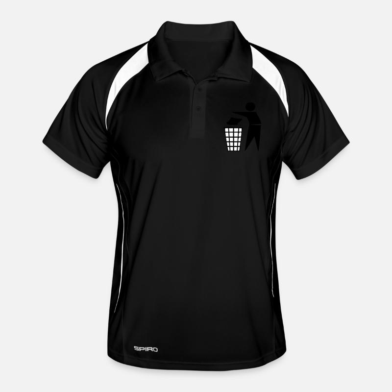 éclaircir, des déchets, plus mülleimer, nettoyer, Polo respirant Homme