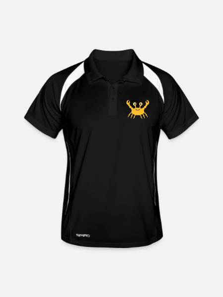 crab - Men's Polo breathable - black/white - Front