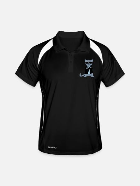 Bodyguard Cat - Men's Polo breathable - black/white - Front