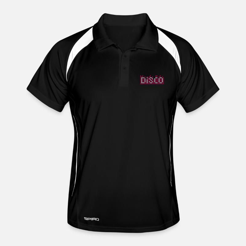 disco 2c equalizer DE - Männer Polo atmungsaktiv - Schwarz/Weiß