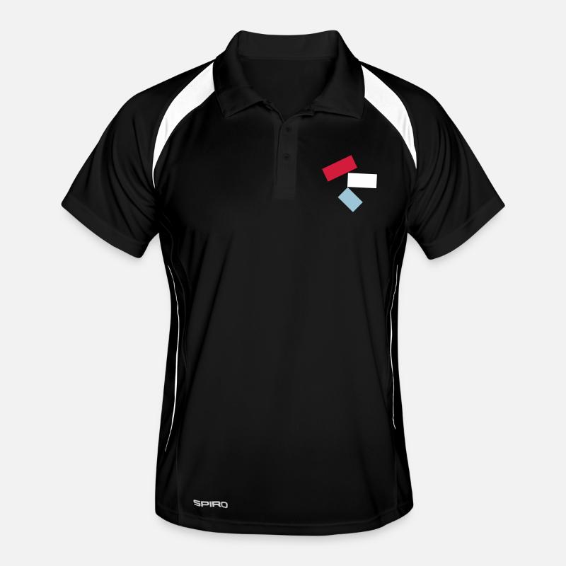 Flag Emblem - VECTOR - Men's Polo breathable - black/white