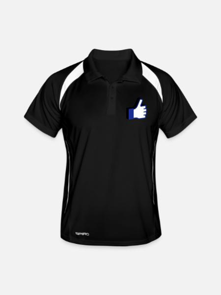 Like 3D - Men's Polo breathable - black/white - Front