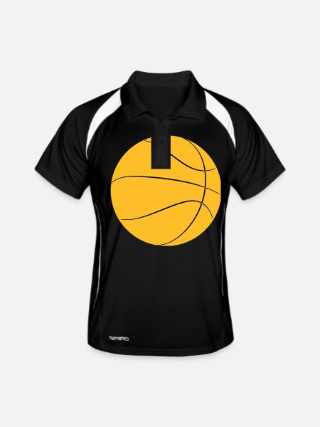 basketball - Männer Polo atmungsaktiv - Schwarz/Weiß - Vorne