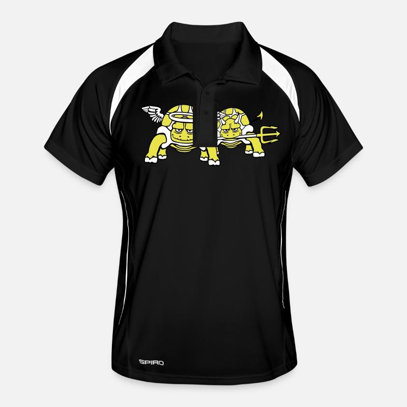 2 Turtles Conscience Team Devil Angel Evil Good Men's Polo breathable