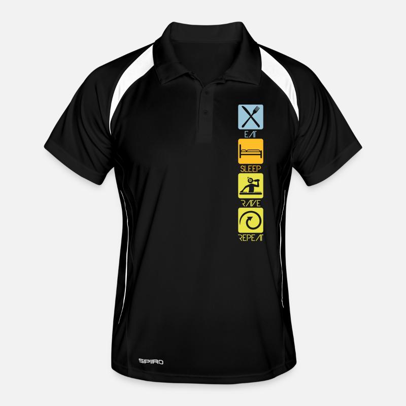 Manger dormir rave répéter nourriture sommeil corbeau disant Polo respirant Homme