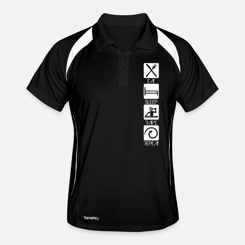 Manger dormir rave répéter nourriture sommeil corbeau disant Polo respirant Homme