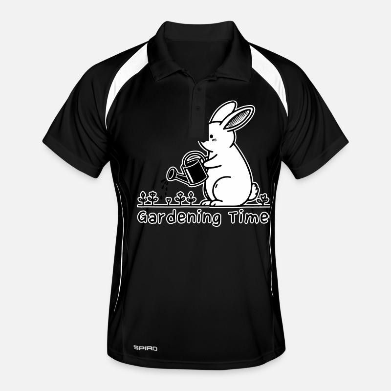 Mignon lapin arrosage des fleurs - Jardinage Time Design Polo respirant Homme