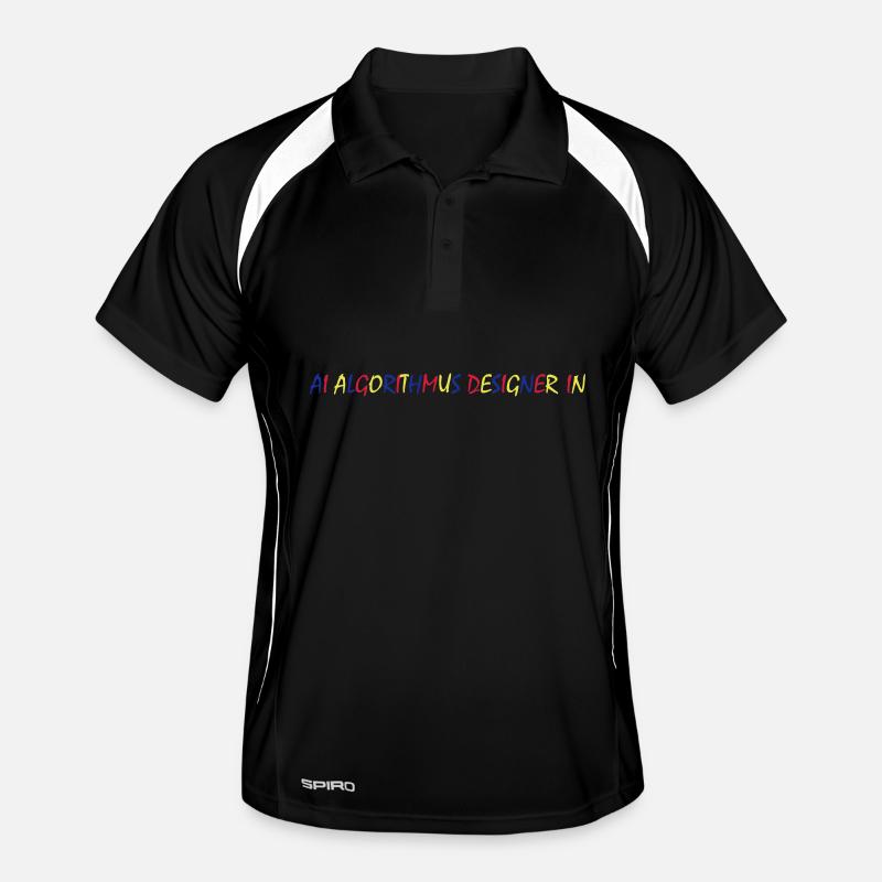 AI Algorithmus Designer – Farbige Typografie Männer Polo atmungsaktiv