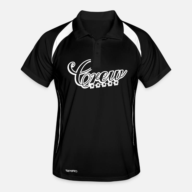 Crew Cursive Font Men's Polo breathable